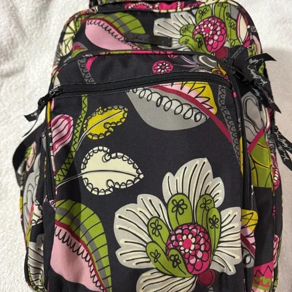 Vera Bradley Moon Blooms Large Campus Backpack Floral - Picture 4 of 7